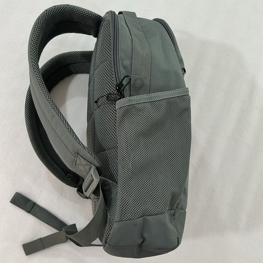 Nike Brasilia Backpack Gray Pink Swoosh 18" Travel School Sports Gym Athletic - Picture 10 of 16